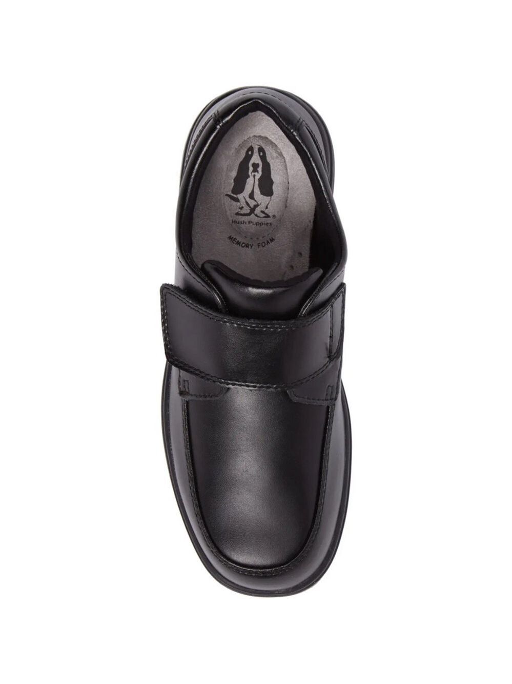 Size 12 Wide Toddler Hush Puppies Kids' Black Dress Shoes - Picture 2 of 5